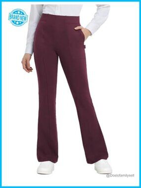 Bootcut Yoga Dress Pants Women High Waisted Business Leggings 4 Pockets Stretch